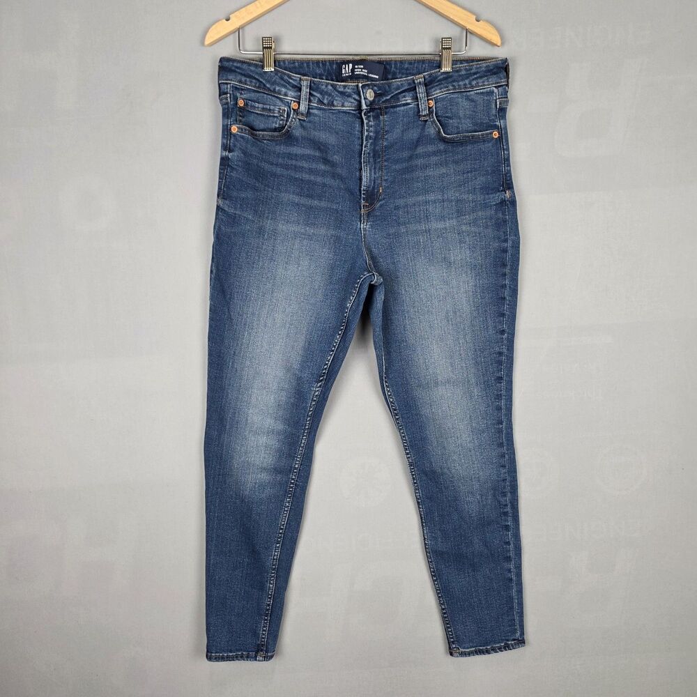 Gap High Rise Universal Legging Skinny Jeans Denim Sz 16/33R Capsule Wardrobe